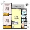 メゾン春日 2LDKの間取り