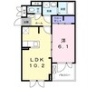 ミッテ１号館 1LDKの間取り