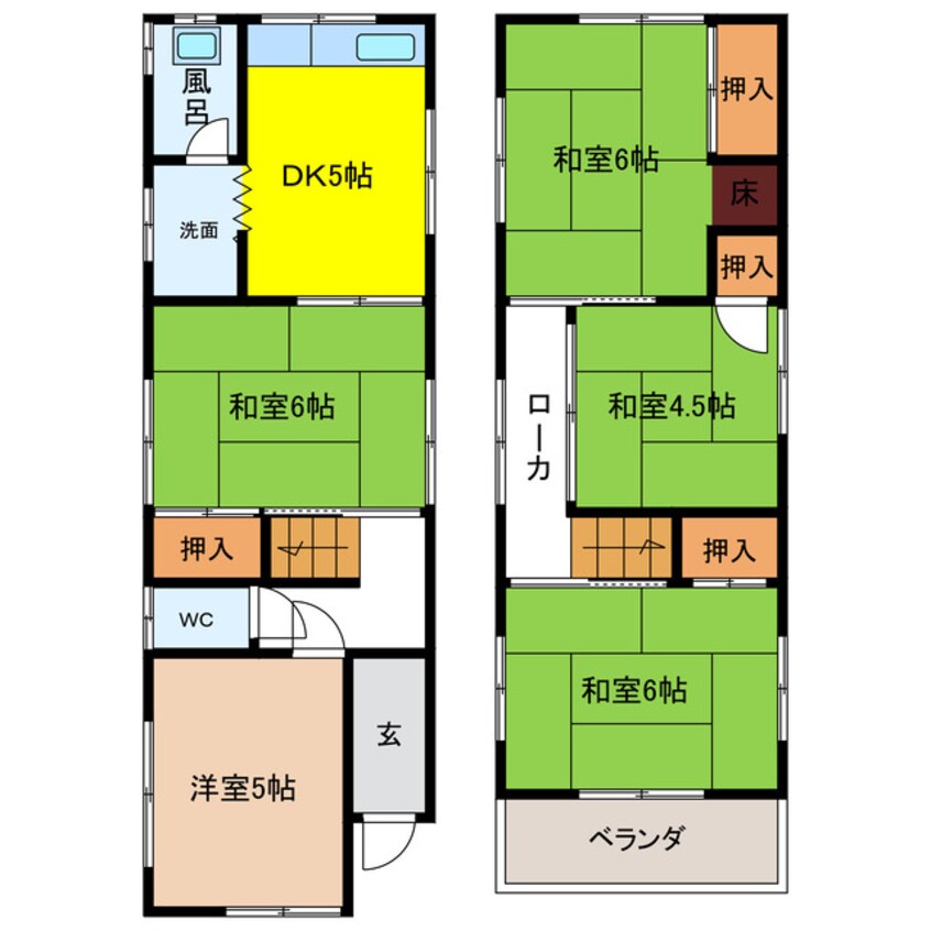 間取図 上之町　貸家