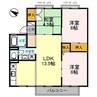 ハイツミヅホ　A棟 3LDKの間取り