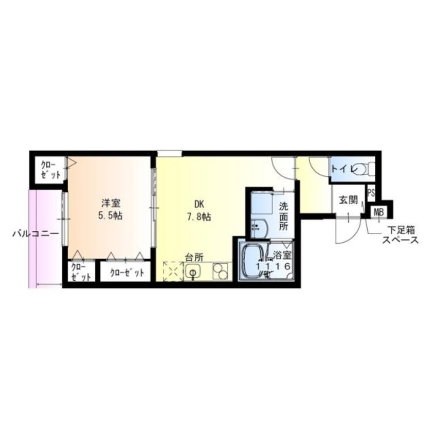 間取図 フジパレス高石千代田Ⅱ番館