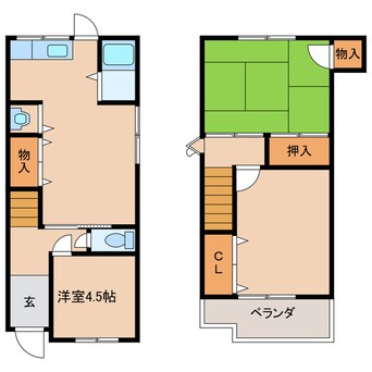 間取図 二田町貸家