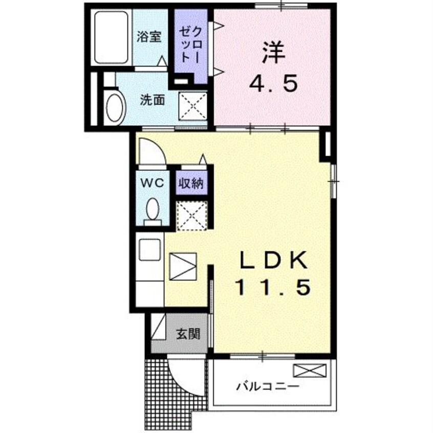 間取図 プロムナード箕形