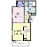 ラ　ルーチェY 1LDKの間取り