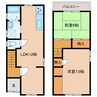 鳳東町5丁戸建 2LDKの間取り
