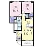 ポンテ　アルト　池上　A 2LDKの間取り