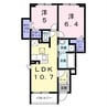 ポンテ　アルト　池上　B 2LDKの間取り