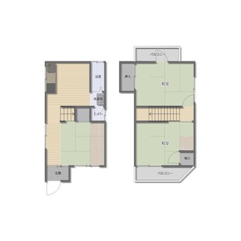 間取図 池上町2丁目貸家