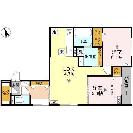 間取り図 パサログランデ羽衣