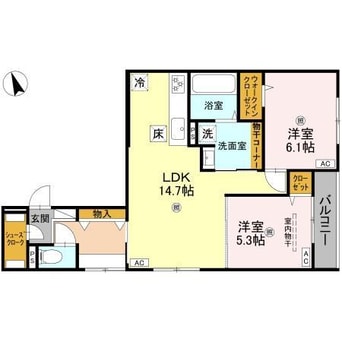 間取図 パサログランデ羽衣