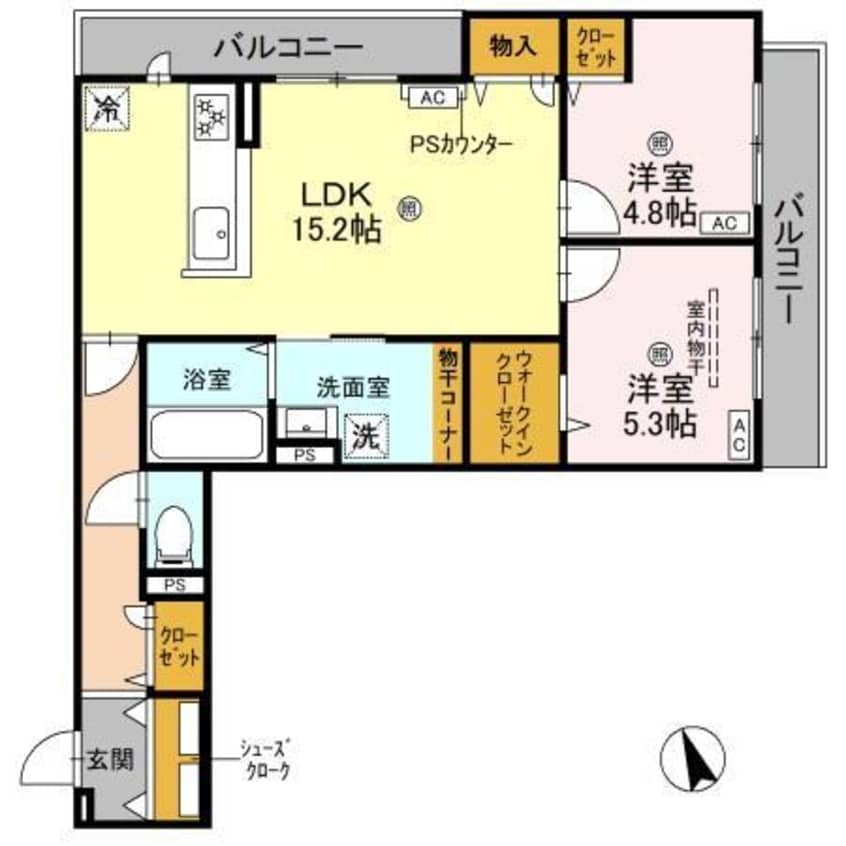 間取図 パサログランデ羽衣