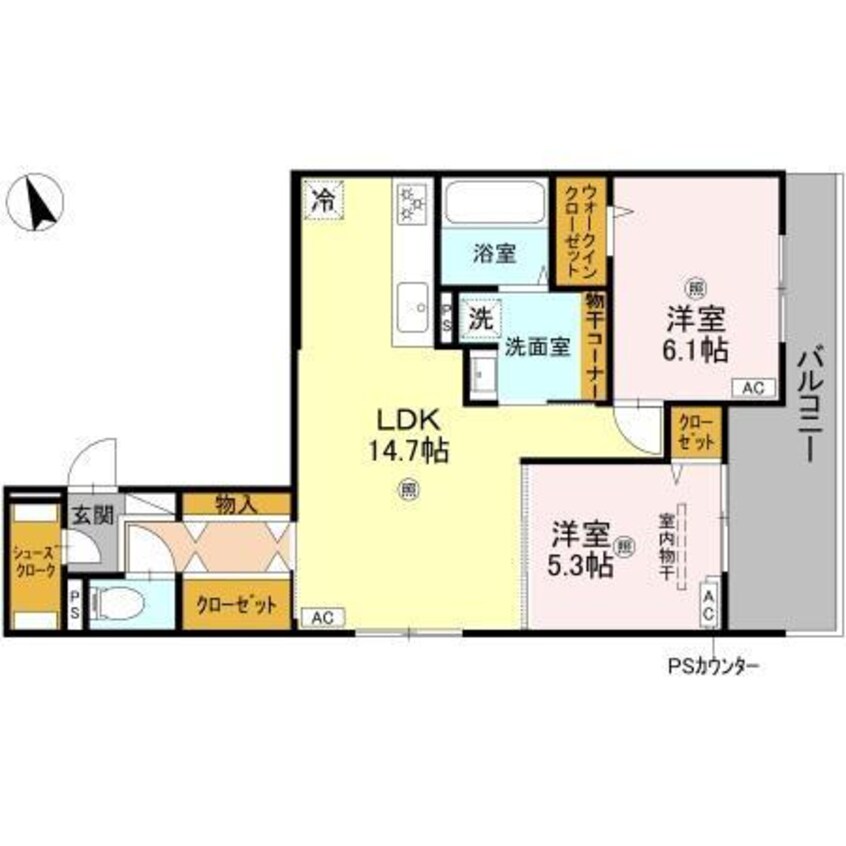 間取図 パサログランデ羽衣
