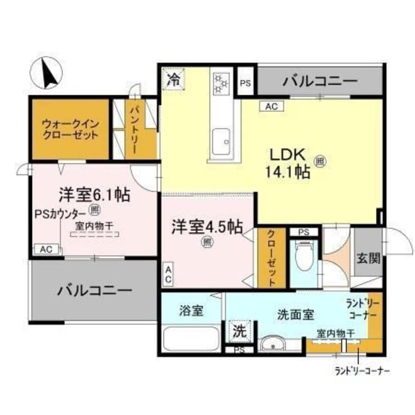 間取図 パサログランデ羽衣