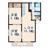 ラウンド・ヒル 2LDKの間取り