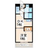プレジデンシャル白山 1DKの間取り