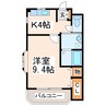 UKハイツⅡ 1Kの間取り
