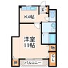 UKハイツⅡ 1Kの間取り