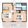 フェリーチェ水前寺 1LDKの間取り