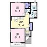 パストラルレジデンスＢ 2DKの間取り