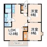 イーストタウンハイツ 2LDKの間取り