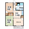 フローラルＹＭ 3DKの間取り