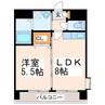 トリニティ八王寺 1LDKの間取り