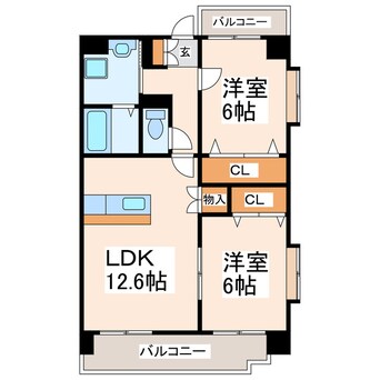 間取図 シャトレ有田