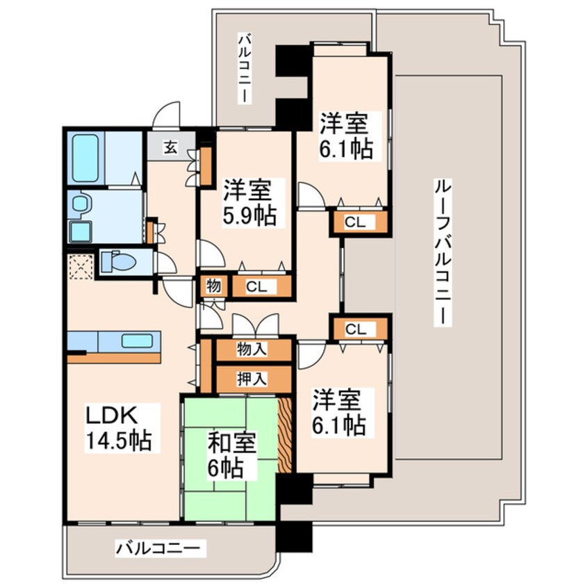 間取図 インフィニティ田迎