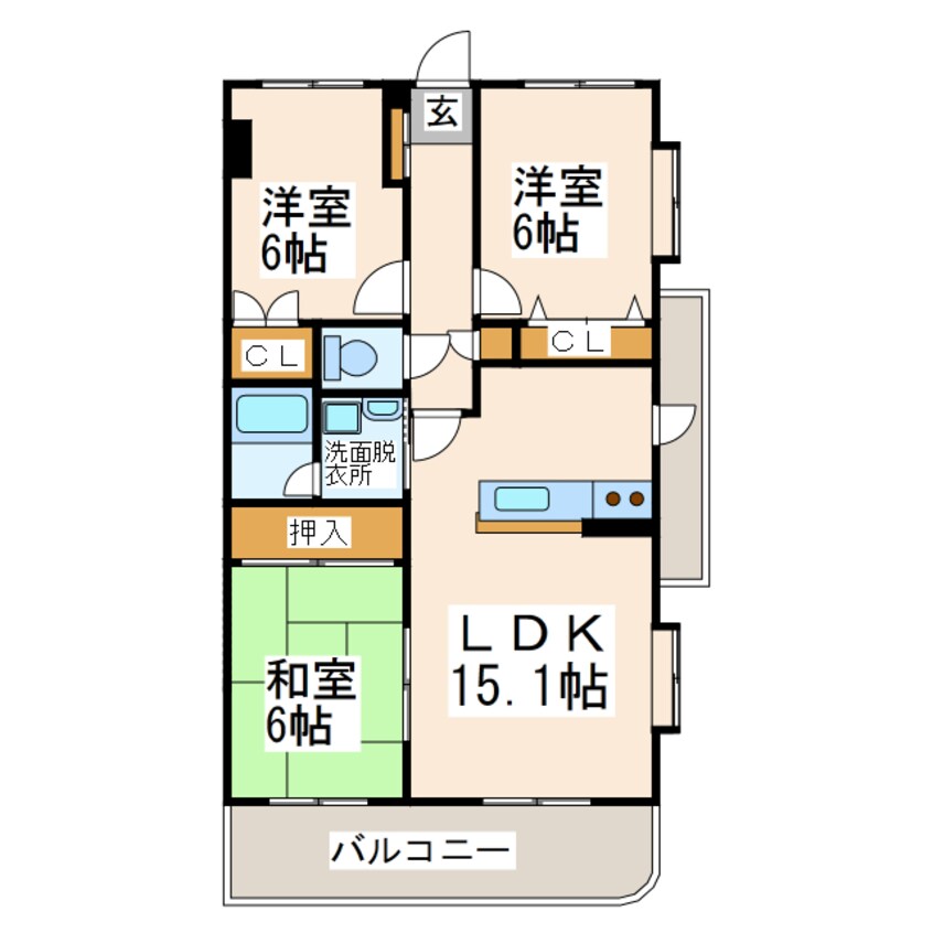 間取図 インフィニティ田迎