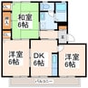 ラフォーレ雅 3DKの間取り