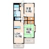 モンルポ 2LDKの間取り