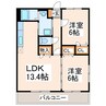 レジデンス八幡 2LDKの間取り