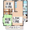 熊本市営バス/近見町 徒歩5分 2階 築23年 2LDKの間取り