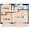 産交バス（熊本市周辺）/八幡町 徒歩5分 3階 築21年 2LDKの間取り