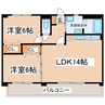 産交バス（熊本市周辺）/八幡町 徒歩5分 3階 築21年 2LDKの間取り