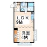 ウプサラヴィレッヂ 1LDKの間取り