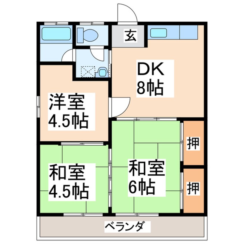 間取図 東ハウスⅡ