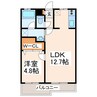 Alivio 1LDKの間取り
