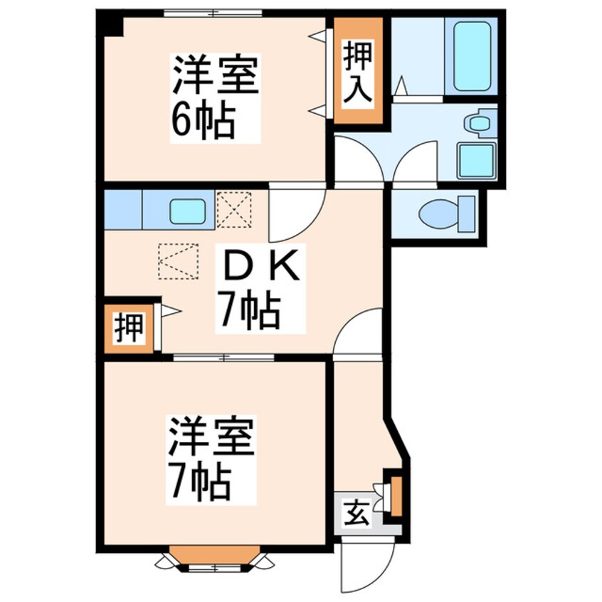 間取図 クレールみゆき（大東）