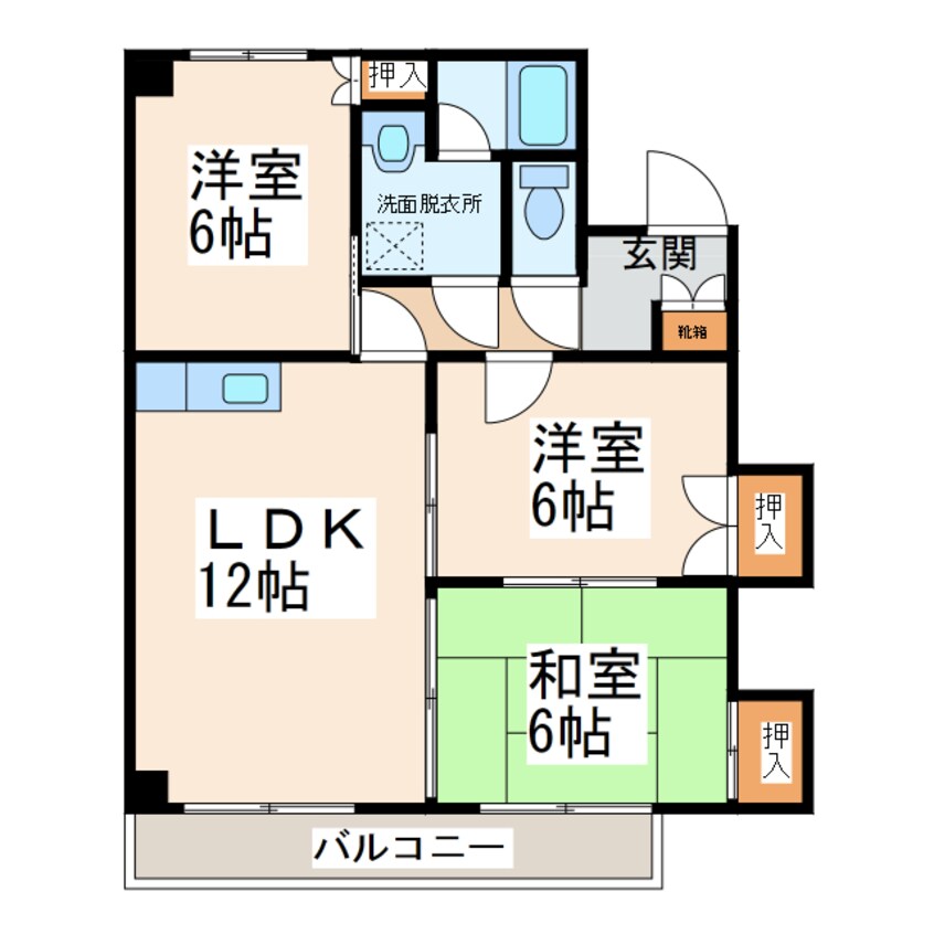 間取図 エステート国府