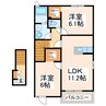 パストラル　レジデンスＦ 2LDKの間取り