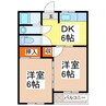 谷川ハイツ 2DKの間取り