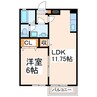 シャンレザン 1LDKの間取り