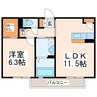 Ｎグランドール壱・弐番館 1LDKの間取り