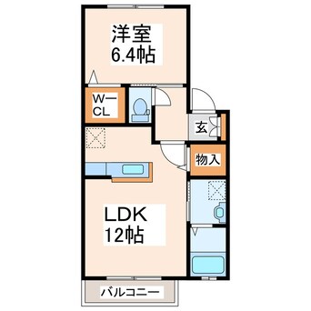 間取図 ヒルビレッジＢ