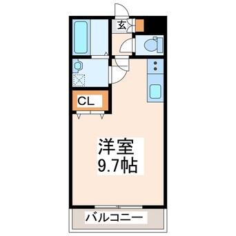 間取図 熊本市営バス/熊本中央病院入口 徒歩2分 7階 築16年