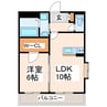 リンデンバウム　はません 1LDKの間取り