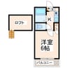 アニバーサリー出水 1Kの間取り