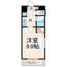 ＯＳガーデン 1Kの間取り