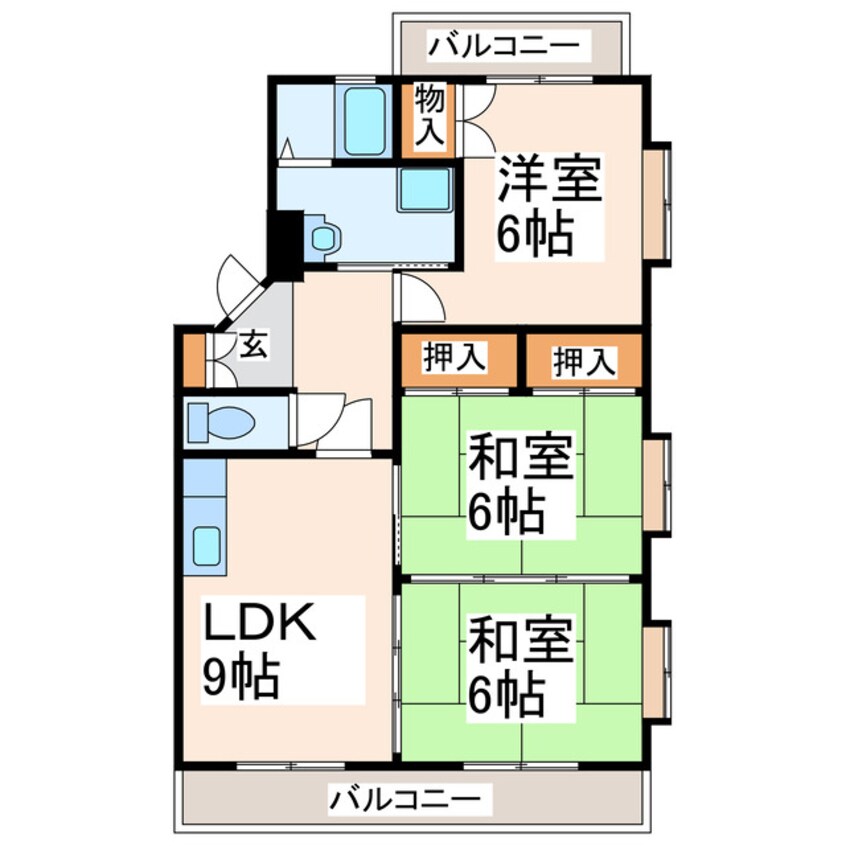 間取図 メゾンドール（江越）